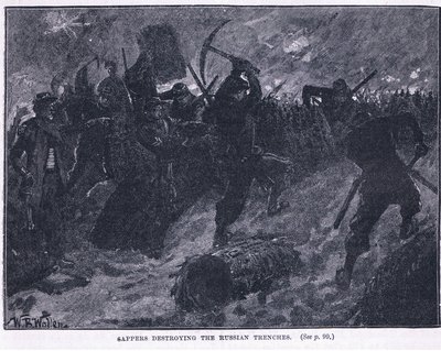 Sappers destroying the Russian trenches by William Barnes Wollen